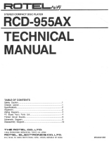 Rotel RCD-955AX - Technical manual 